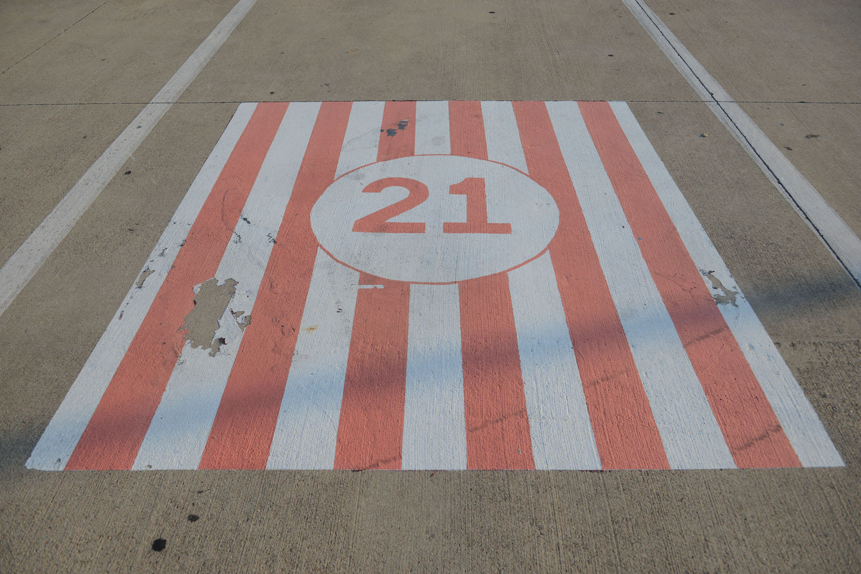 A&M Consolidated HS painted parking spots